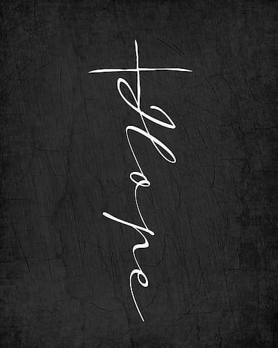 Hope Cross Religious Print