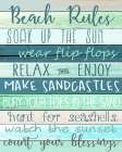 Beach Rules Art Print