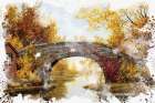 Autumn Bridge Art Print