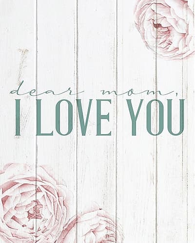 Dear Mom Art Print