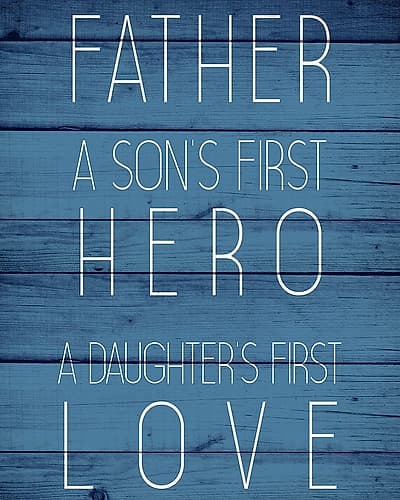 Father Hero Signs Print