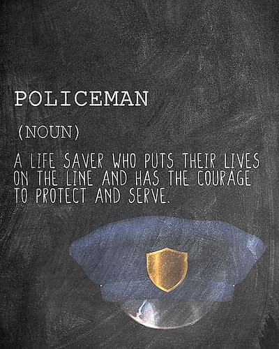 A Policeman Inspirational Print