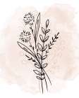 Floral Sketch 1 v2 Botanical Print