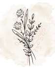 Floral Sketch 1 Art Print