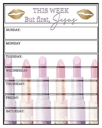 But First Jesus lips Fashion Print