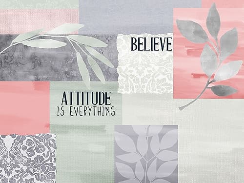 Attitude Patchwork v2 Inspirational Print