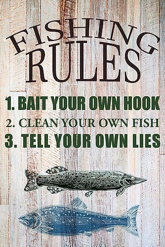 Fishing Rules Leisure Print