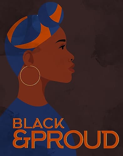 Black and Proud Woman Art Print
