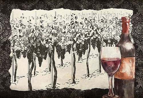 Vineyard View 7 Spirits Print