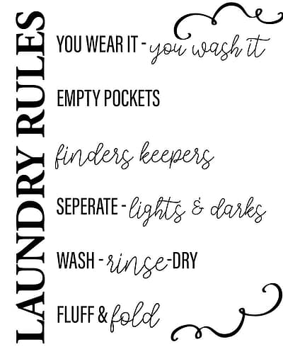 Laundry Rules Leisure Print