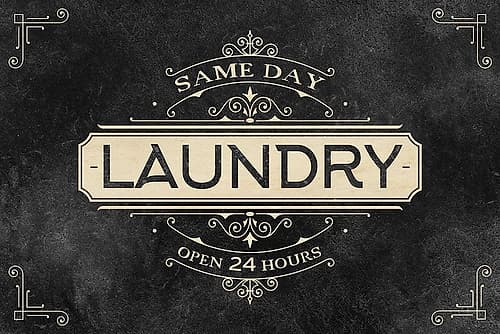Laundry Open 24 Leisure Print
