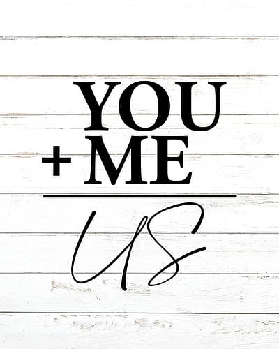 You Plus Me Art Print