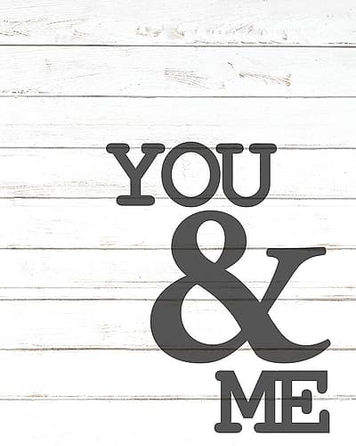 You Plus Me 2 Inspirational Print