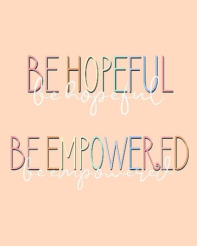 Be Hopeful Inspirational Print