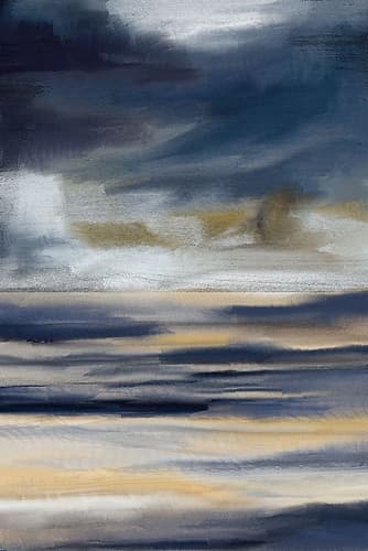 Blue Layers 1 V2 Art Print by Kimberly Allen