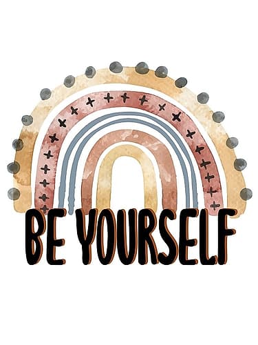 Be Yourself Rainbow V2 Art Print