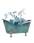 French Blue 4 Bathroom Art Print