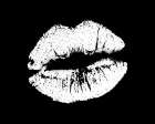 White Lips Art Print