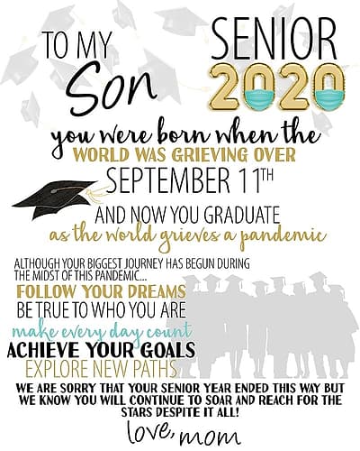 Senior 2020 Son 2 Signs Print