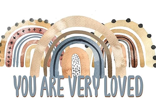 You are Loved Rainbow Inspirational Print