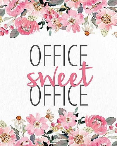Office Sweet Office Whimsical Print