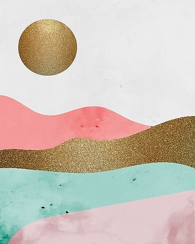 Glitter Landscape 1 Art Print by Kimberly Allen