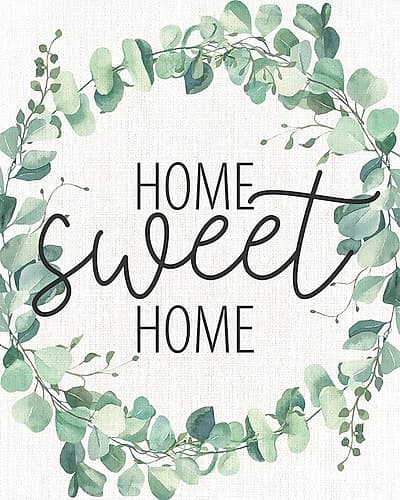 Home Sweet Home Wreath Signs Print
