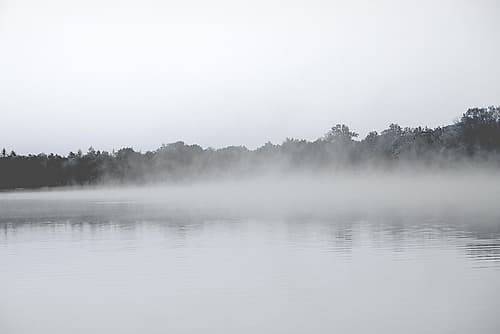 Lake Mist Landscape Print