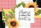 Sunflower Plaid 5 Art Print