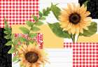 Sunflower Plaid 6 Art Print