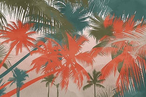 Colorful Palm Beach Print