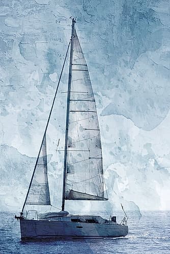 Sailing Coastal Print