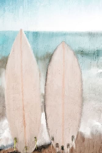 White Surfboards Coastal Print