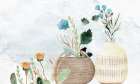 Flower Vases 2 Art Print