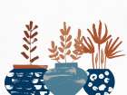 Burnt Autumn Pots Art Print