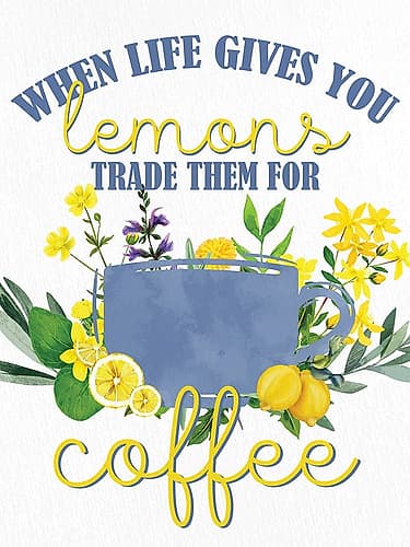 Lemon Tile 10 Coffee Print