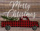 Merry Christmas Holiday Truck Art Print