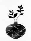 Black Vase 1 Art Print