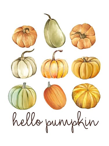 Hello Pumpkin Collage Art Print