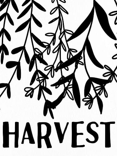 Harvest Leaves Holidays Print