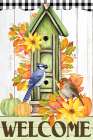 Autumn Birdhouse Art Print