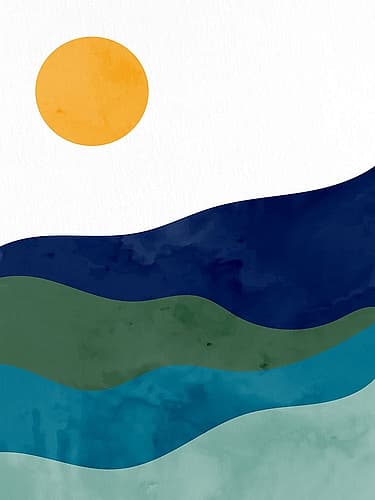 Over the Sun Art Print by Kimberly Allen