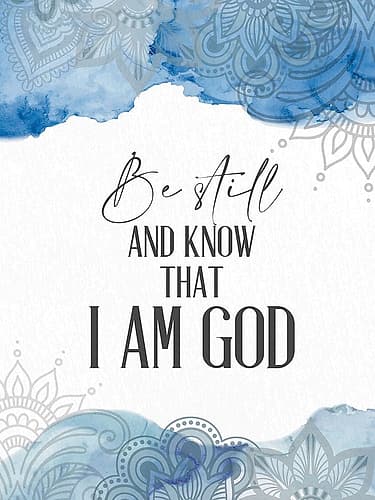 Watercolor Be Still Signs Print