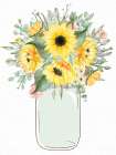 Mason Jar Floral 2 Art Print