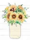 Mason Jar Floral 13 Art Print