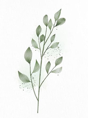 Minimal Greens 1 Art Print