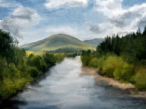 Up The River Landscape Print