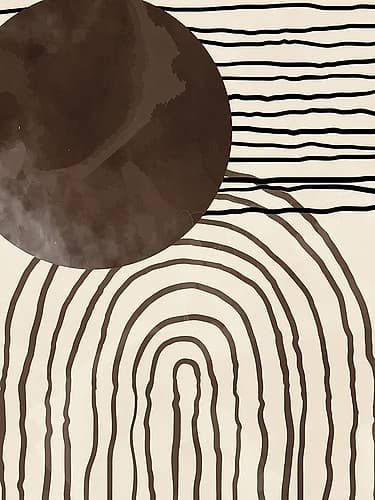 Brown Black Textured Art Print by Kimberly Allen