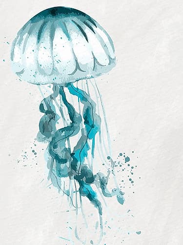Jelly Jelly Teal 1 Art Print