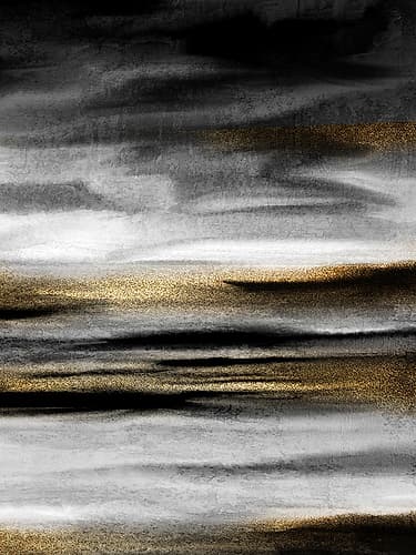 Layers Of Black And White 2 Art abstrait reproduction